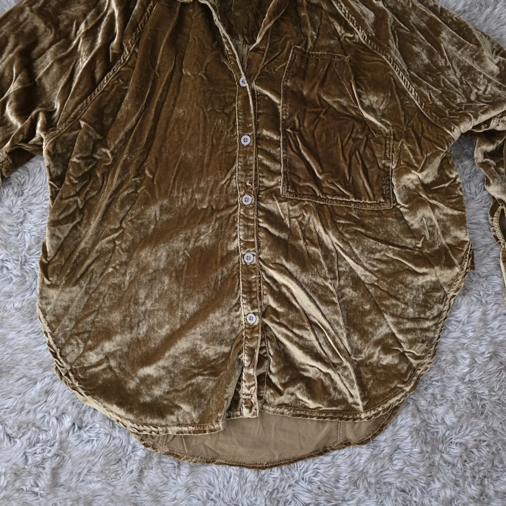 Free People We The‎ Free Night Skies Velvet Top Gold